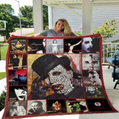 Marilyn Manson Blanket Quilt Rze1