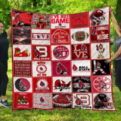 Ball State Cardinal Lover Blanket Quilt Rze2