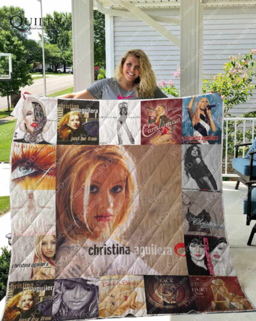 christina aguilera albums 3d customized quilt blanket ucmf0