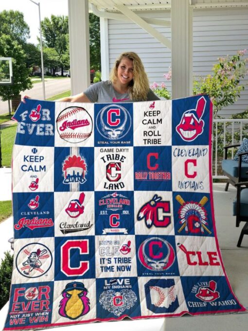 cleveland indians combined custom quilt