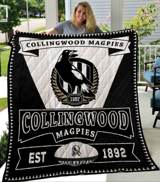 collingwood magpies 1 quilt blanket ha1910 fan made 0