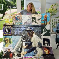 Elton John Blanket Quilt Rze2