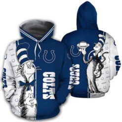 Indianapolis Colts Hoodie Zip Hoodie 3D TN