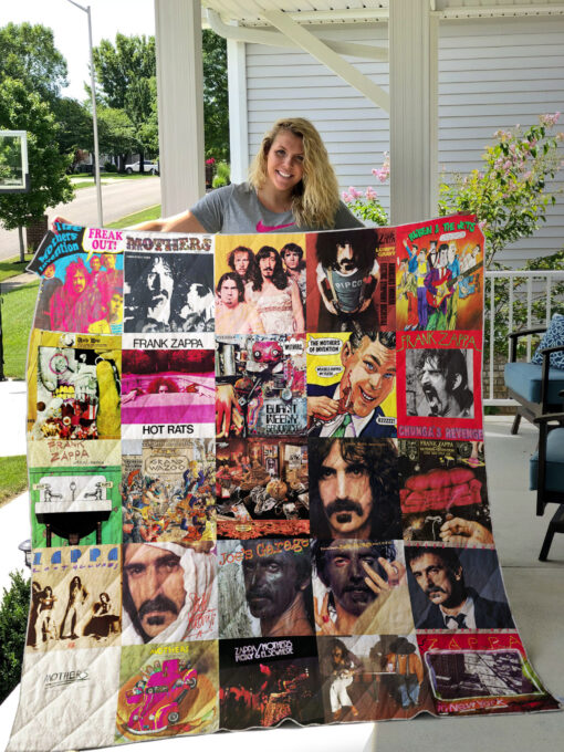 frank zappa style 2 quilt blanket