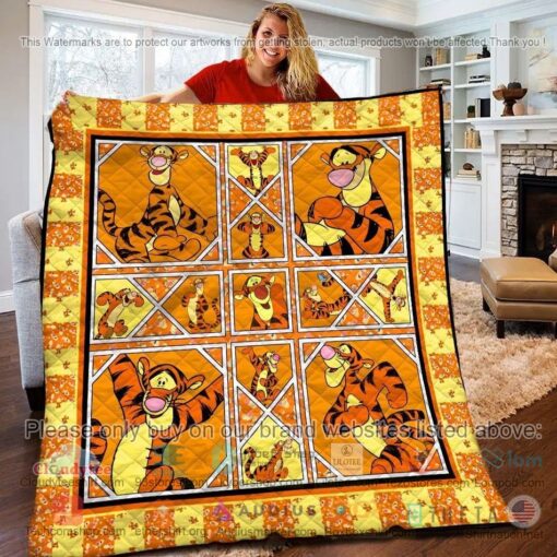 funny tigger yellow quilt limited