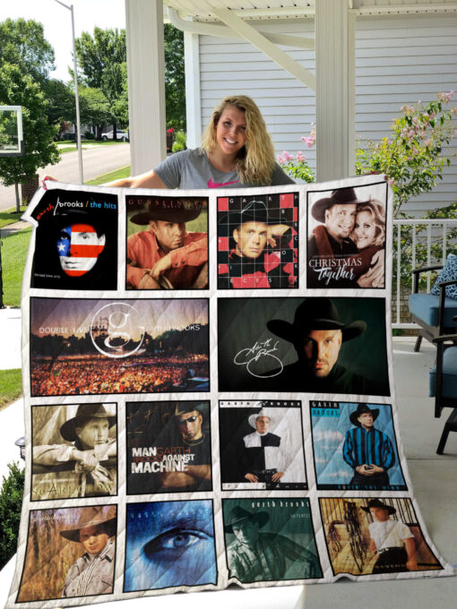 garth brooks albums quilt blanket 02