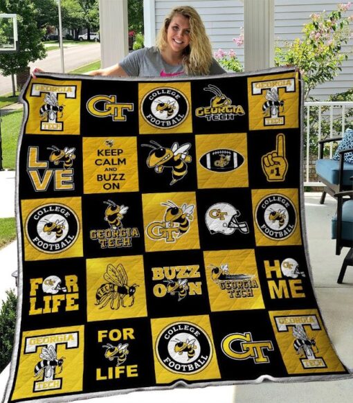 georgia tech yellow jackets quilt blanket b0606246qp67