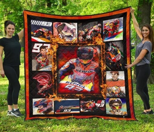 grand pix marc marquez quilt blanket motogp fan gift idea perfectivy com