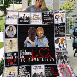 Grey’s Anatomy Quilt Blanket Quilt HD21