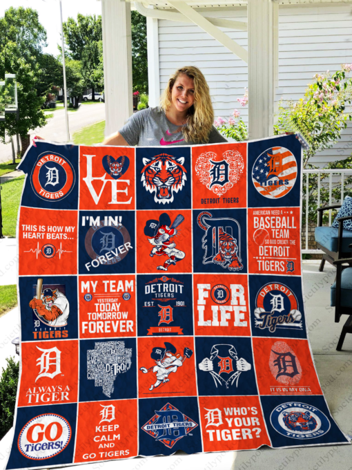 love detroit tigers symbols full printing quilt 1 Copy