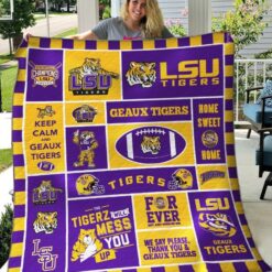 Lsu Tigers 2 Quilt Blanket Rze1