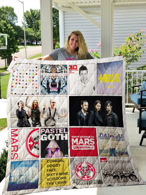 m 30 seconds to mars albums quilt blanket for fans ver 14 d2458058