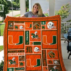 Miami Hurricanes Miami Hurricanes Blanket Quilt Rze2