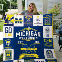 Michigan Wolverines Blanket Quilt TN