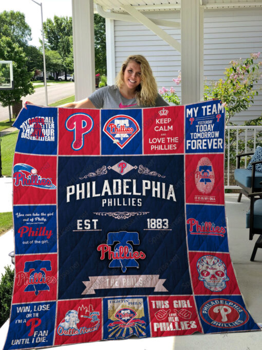 mlb philadelphia phillies quilt blanket 18FB35