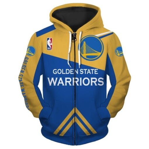 nba hoodies 3d golden state warriors hoodie mens zip up sweatshirt jacket pullover sweatshirt