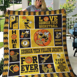 Georgia Tech Yellow Jackets 1 Blanket Quilt Rze1