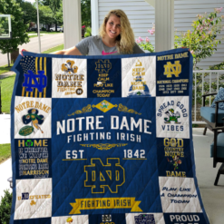 Notre Dame Fighting Irish 2 Blanket Quilt TN