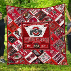The Ohio State Buckeyes lover Blanket Quilt TN