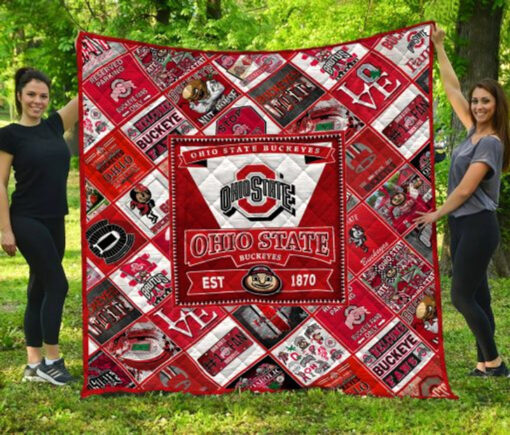 ncaa ohio state buckeyes 3d customized personalized quilt blanket 526 design by dalabshopcom 2037 97434