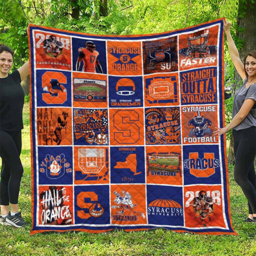 ncaa syracuse orange 3d customized personalized quilt blanket 237 design by dalabshopcom 6575 13497