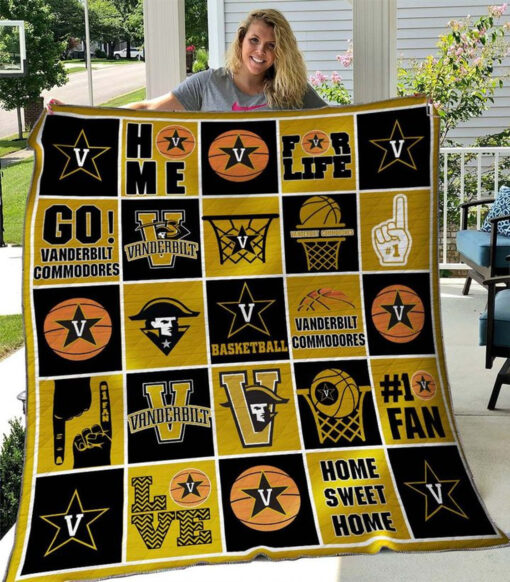 ncaa vanderbilt commodores 3d customized personalized quilt blanket 1046 design by dalabshopcom 1985 81847