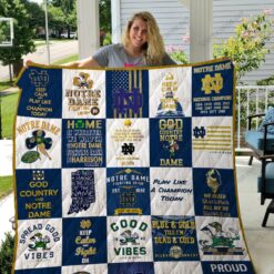 Notre Dame Fighting Irish 1 Blanket Quilt Rze1