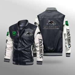 Penrith Panthers Leather Baseball Jacket Rze2