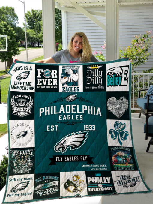 philadelphia eagles quilt blanket great customized blanket gifts for birthday christmas thanksgiving 1621685223