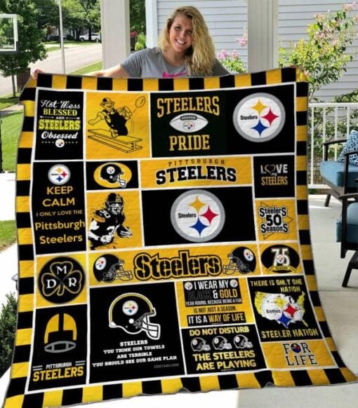 pittsburgh steelers quilt blanket 06 224BB1