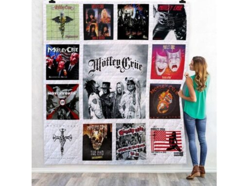 retro album motley crue quilt blankesa3gj