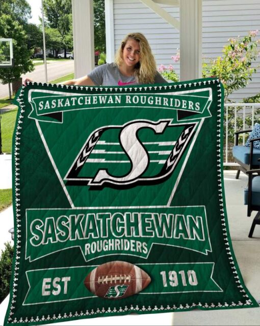 saskatchewan roughriders quilt blanket ha1910 0