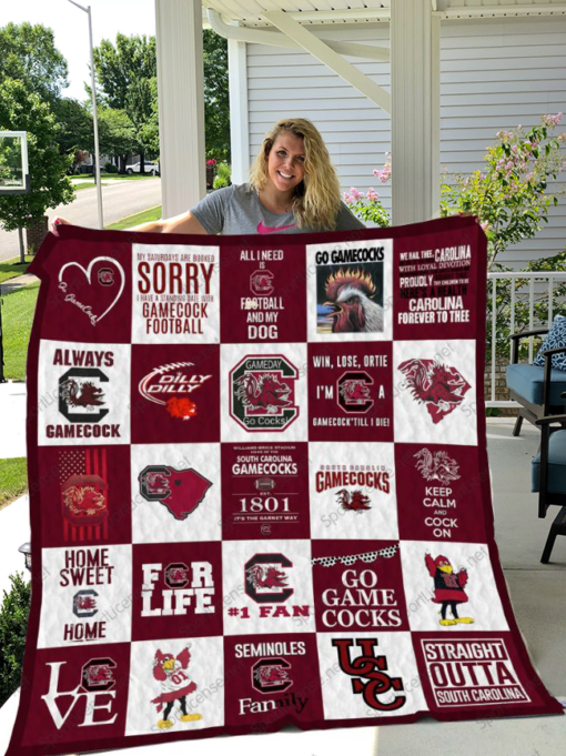 south carolina gamecocks keep calm and cock on quilt blanket great customized blanket gifts for birthday christmas