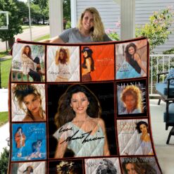 Shania Twain 3 Blanket Quilt Rze1