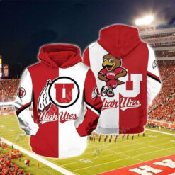 Utah Utes 1 Hoodie Zip Hoodie 3D Rze1