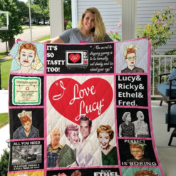 I Love Lucy 2 Blanket Quilt Rze1