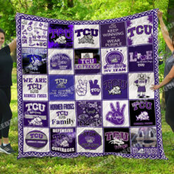 TCU Horned Frogs Quilt  Blanket Rze2