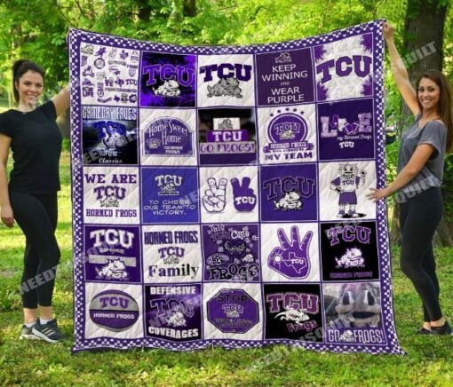 tcu horned frogs tcuhf quilt blankettdoqv