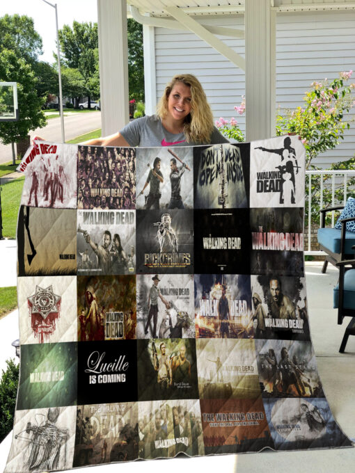 the walking dead quilt blanket 1621710361