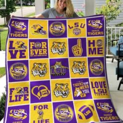 Lsu Tigers 3 Quilt Blanket Rze1