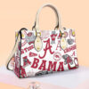 Alabama Crimson Tide g01 Hand Leather Bag Rze1