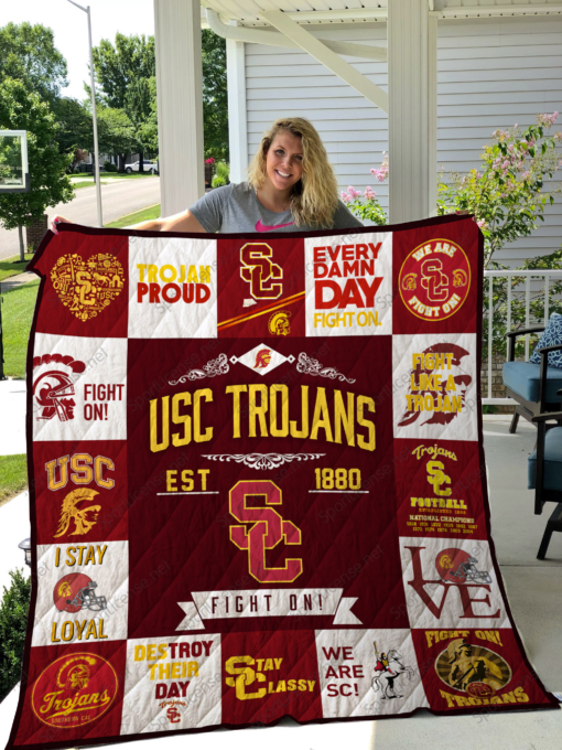 usc trojans quilt blanket 01 1621704867