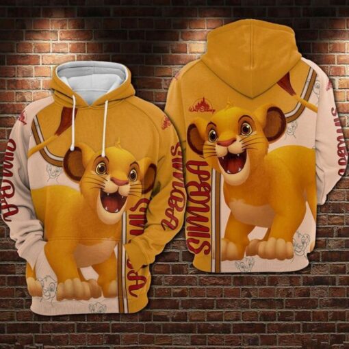 young simba the lion king over print 3d zip hoodiei9lyr 1