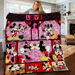 Mickey love Minnie  Blanket Quilt 05 TO86