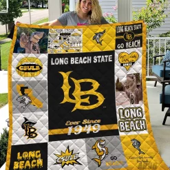 Long Beach State Beach Quilt Blanket  D22