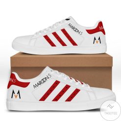Maroon 5 Red White Stan Smith Shoes D22