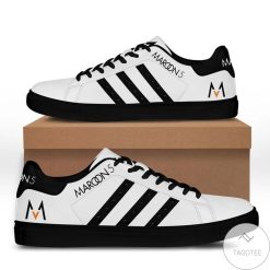 Maroon 5 a2 Black White Stan Smith Shoes D22