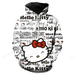 Hello Kitty Hoodie Zip Hoodie 3D H23