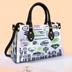 Seattle Seahawks White Leather Bag 3 HD21