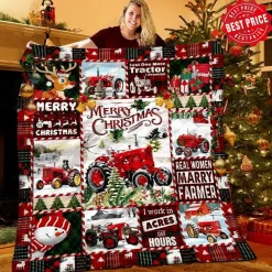 Merry Christmas Quilt Blanket Quilt D22